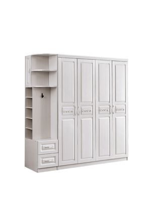 방진 화이트 우드 Armoire 옷장